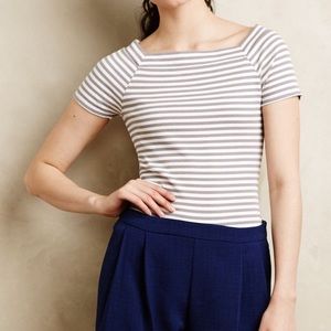 Anthropologie Ribbed Scoopneck